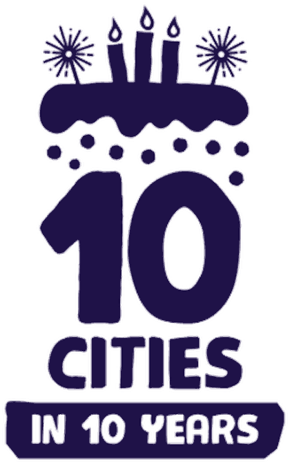 10 cities in 10 years